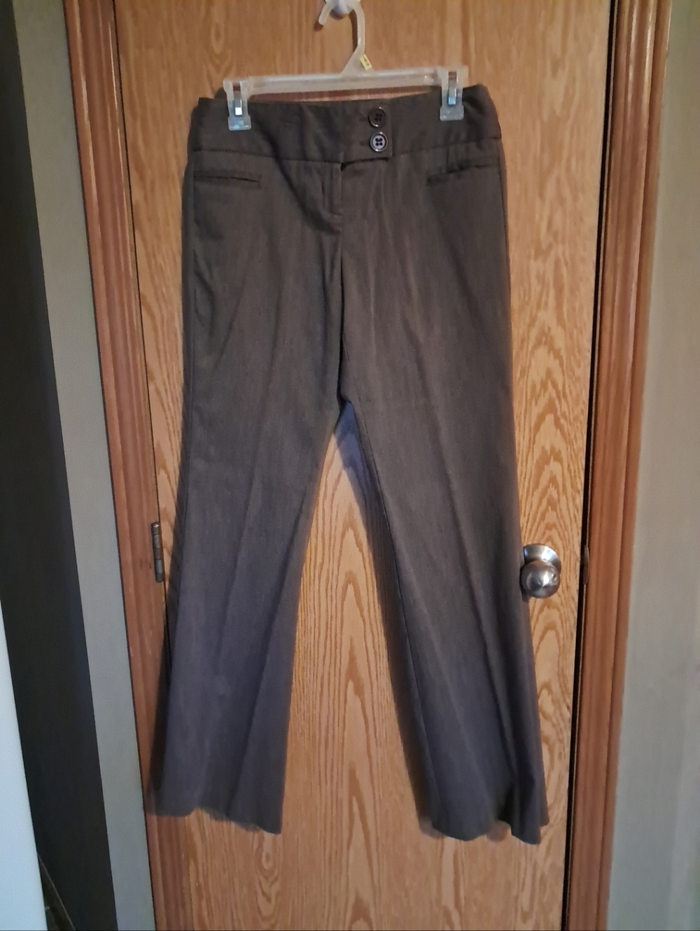 Ladies Tracy Evans Limited Dark Gray Stretch Mid Rise Bootcut Dress Pants Sz. 3
